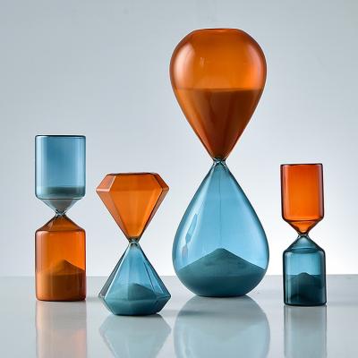 China Minimalist Color Spray Hourglass Painted Sand Timer for sale