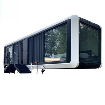 China Modern Prefab Container House Trailer Aluminum Glass House Modern Mobile Home for sale