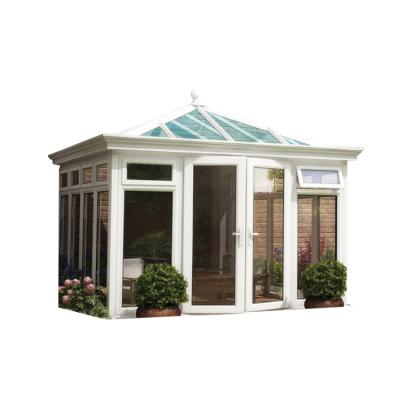 China 4 Season Garden House Balcony Preservative Glass Roof Sunroom Modern Oblique Winter for sale