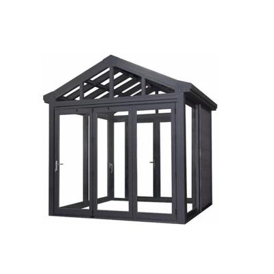 China Low Cost European Style Tiny Glass House Aluminum Frame Sunroom Bedroom for sale