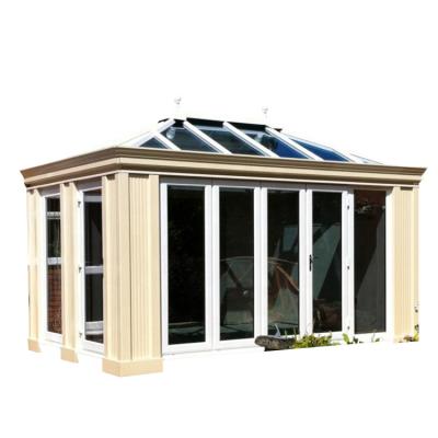 China Modern Online Sunroom Conservatory Aluminum Alloy Tech Support Glass House for sale