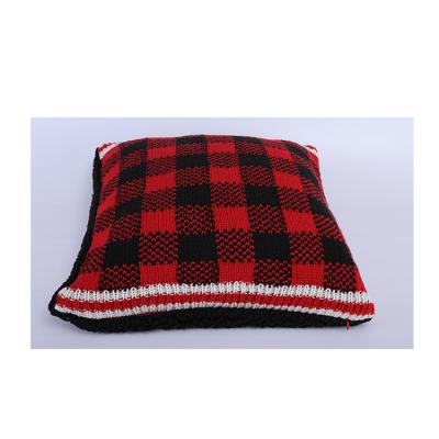 China Others 2022 new stylish soft comfortable red and black knitted pillowcases for sale