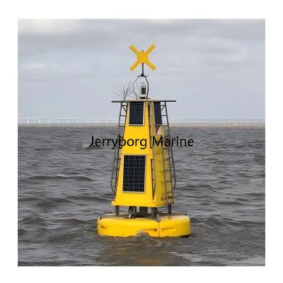 China LLDPE Material Floating Marker Buoy with Top Mark & Solar Light for Port and Harbor Safety for sale