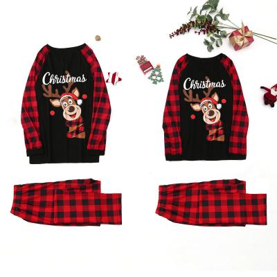 China Christmas QUICK-DRY Warm Family Wear Parent-child Amenities Parent-child Outfits Cute Cartoon Printed Clothing Pajamas Pajamas Set Adult Kids QUICK-DRY for sale