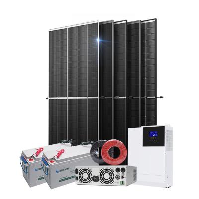 China Complete set of 3kv 200v 12000 watt home battery installation 10000kw on-grid 1000 watt solar panel system for sale