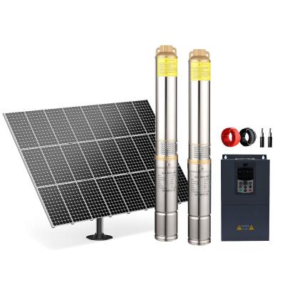 China Home Farm Irrigation Solar Power Pumps Solar Water Pump DC Submersible Pump 1hp 5hp Water For Deep Well for sale