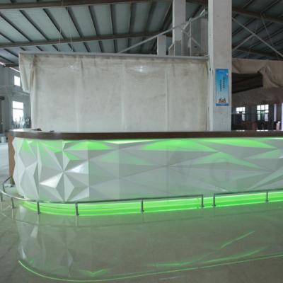 China Nightclub Bar Furniture Modern Solid Outdoor Aquarium Water Bubble Wall LED Bar Counter for sale