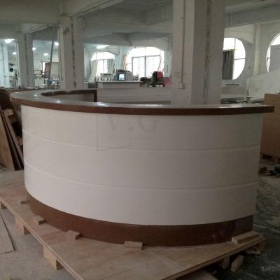 China Solid Corian Top Quality Small Reception Lounge Reception Desks Clinic Outdoor Reception for sale