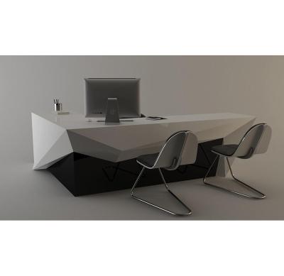 China Customized Modern Luxury Design Diamond Shape Home Office Furniture Chair Manager Computer Desk for sale