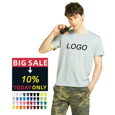 China Anti-Wrinkle 170 Grams Combed Cotton Loose T-Shirts Wholesale Customize T-shirt Summer Fashion Casual Loose Short Sleeve Men Printed T-shirt for sale