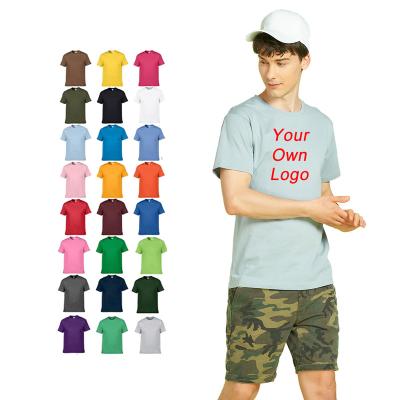 China Viable 190 Gram Contract Siro Spun Cotton T Shirt Hot Selling Design Men's T-shirt Custom Print Shorts Sleeved Design Your Own T Shirt for sale