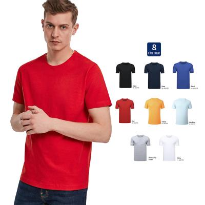 China High Quality Anti-Wrinkle 190gsm 100% Combed Cotton Stock T-shirt T-shirt Masks Plain Cotton T-shirts Unisex 100% Cotton for sale