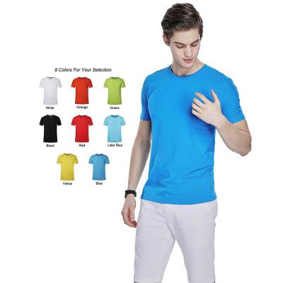 China Anti-Wrinkle 190 GSM 95% Plain Cotton 5% Spandex Knitting T-shirts Bulk Custom Made T-shirts Your Own Brand Mens Blank T-shirt for sale