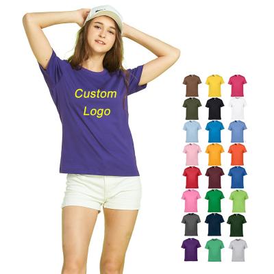 China Anti-Wrinkle 170 Gram 100% Combed Cotton T-shirt Women Plain New Design Graphic Tees Wholesale Women Printed T-shirt Women for sale