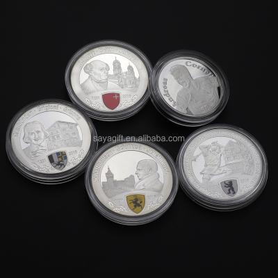 China World high quality custom material embossment iron silver round coin for sale