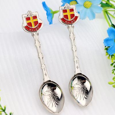 China Europe High Quality Cheap Custom Zinc Alloy Spoon Handmade Food Metal Spoon for sale