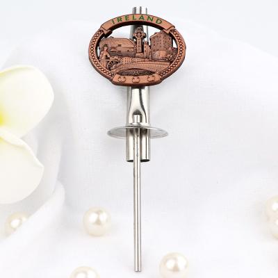 China Sustainable Eco - Friendly Round Anti - Copper Customized Color Metal Wine Bottle Stopper for sale