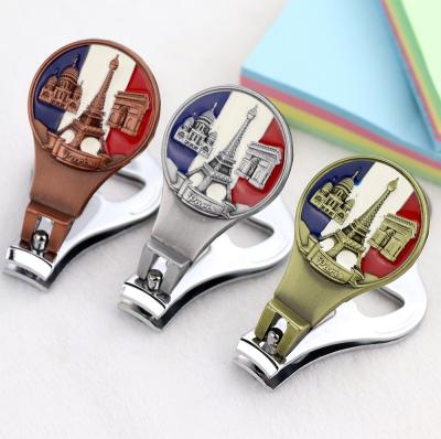 China Finger Most Popular Metal Zinc Alloy Nail Clipper With Bottle Opener Key Chain for sale