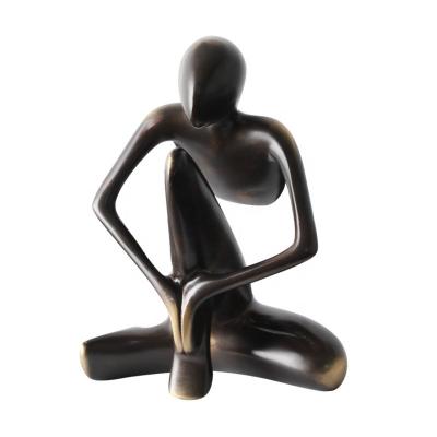 China Europe unique style decoration accessories metal crafts desktop statue for home garden hotel for sale