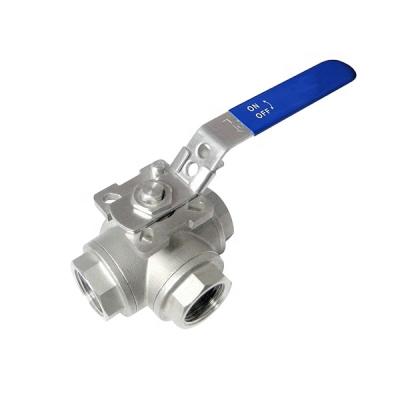 China Overall Metal Seat Ball Valve Stainless Steel 3 Way Threaded Port L Port Ball Valve T for sale