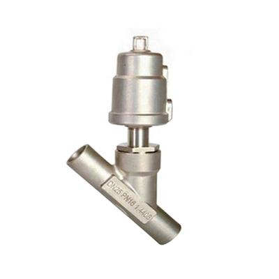 China General 3/4 stainless steel angle dn20 seat pneumatic welding valve for sale