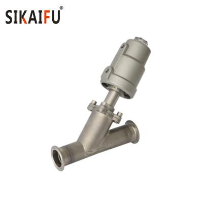 China General Stainless Steel Cylinder Food Threaded Angle Seat Sanitary Valve Manufacturers for sale