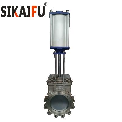 China DN50-DN600 Stainless Steel Mud Knife General Pneumatic Gate Valve for sale