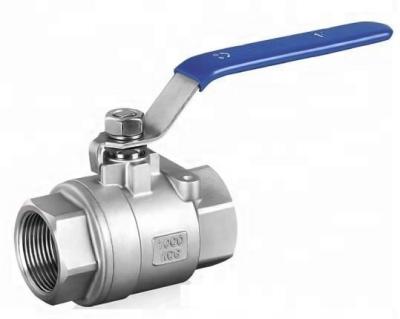 China DN40 PN16 CF8 BSP Female Thread 2pc General Ball Valve With Handle Lever for sale