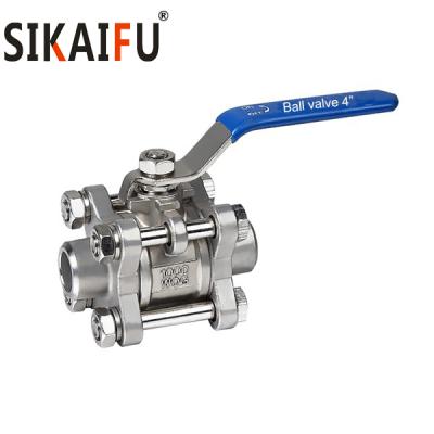 China Welding General Type Ball Valve Food Grade 3PC Stainless Steel for sale