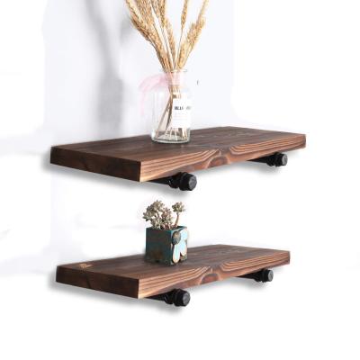 China Adjustable Industrial Pipe Book Shelves Wall Bracket Pipe Bracket Pipe Floating Shelf (Height) for sale