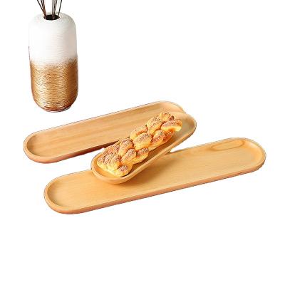 China Eco-Friendly Extended Hemp Long Tray Solid Wood Baking Tray Dish Set for sale