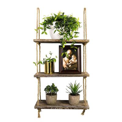 China (Other) 3 tier adjustable wooden wall shelf display stand hanginf shelf for sale