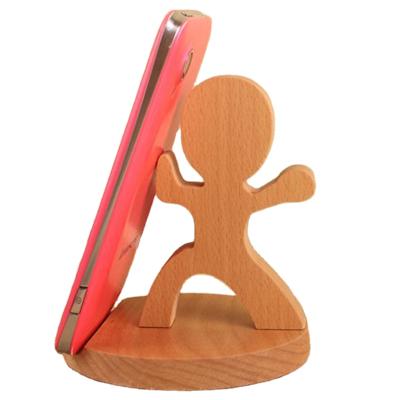 China Wholesale Customized Creative Anti-corrosion Wooden Mobile Phone Solid Wood Stand for sale