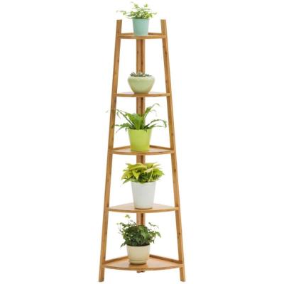 China Modern Wholesale Camping Stage Customization Standing Shelf Flower Wooden Rack for sale