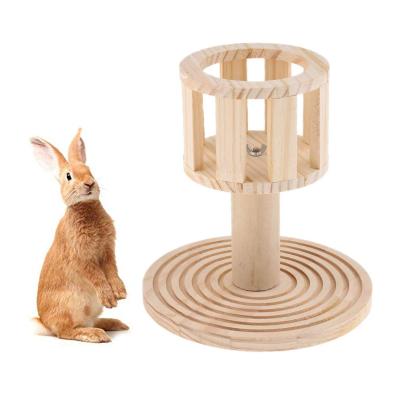 China Breathable Custom Wholesale Pet Rabbit Forage Device Wooden Rabbit Forage Rack for sale