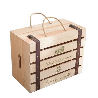 China Europe High Quality Antique Wooden Case Wholesale Wooden Case Wine for sale