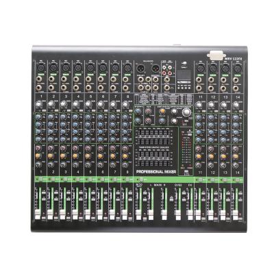 China Professional 12-Channel DJ Audio Mixer With Usb Audio Jack MRV122FX Phantom Power 48V Karaoke Mixer Blueteeth Sound for sale