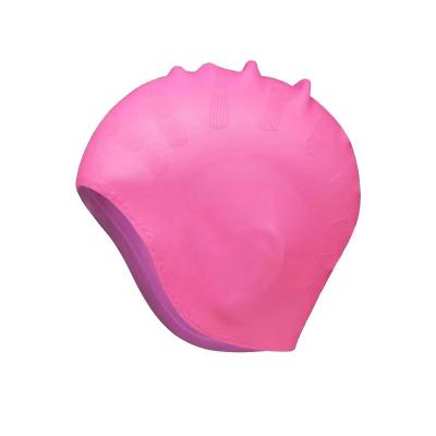 China Waterproof Durable Eco-friendly Unisex Swim Caps With 3D Ear Protection Durable Flexible Silicone Swim Hats For Women Men Long & Short Hair Waterproof Swim Caps for sale