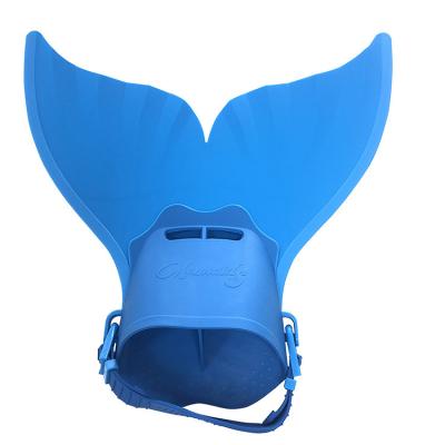 China Experience Diving 2023 Factory New Promotion Hot Style Child Siamese Flippers Diving Swimming Fins One Piece Tail Mermaid Foot Flippers Blue for sale