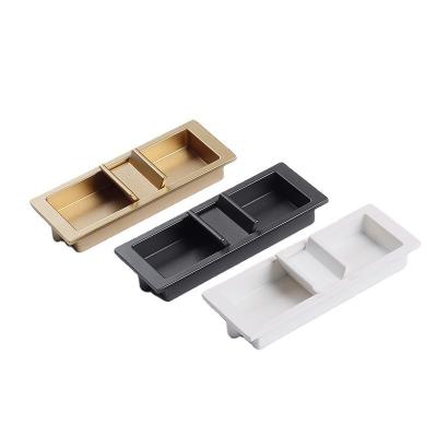 China Easy Assemble Gold Hidden Drawer Pulls Sideboard Door Handles for Cupboards Drawers Pulls Bedroom Hardware Accessories for sale