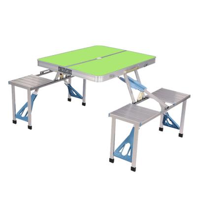 China Modern Aluminum Folding 4 Person Picnic Outdoor Camping Set Table Connected Table for sale