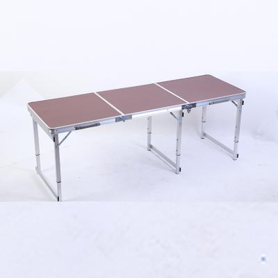 China Portable Folding Table Camping Picnic Table Aluminum Frame Modern Outdoor High Quality MDF Folding Desk for sale