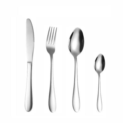 China Sustainable Factory Low Price Restaurant Hotel Home Eco - Friendly Silver Stainless Steel Cutlery Set for sale