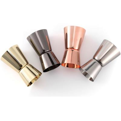 China Bar Tools Logo Jigger Spirit Stainless Steel-Copper Measuring Cup Gold Plated 15ml/30ml Cocktail Viable Custom Measure Double for sale