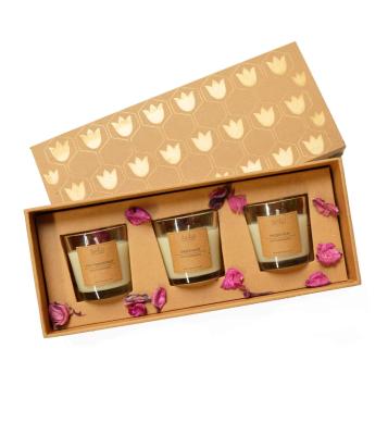 China Gift Wrap China Supplier Kraft Recyclable Cardboard Scented Candle Box Packaging, Custom Candle Gift Box for sale