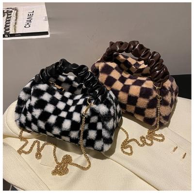 China 2022 Hot Selling Kalanta Amazone Fashion New Fashion Bag Fashion Chain Woolen Handbags Female Customize Design Creative Shoulder Bags for sale