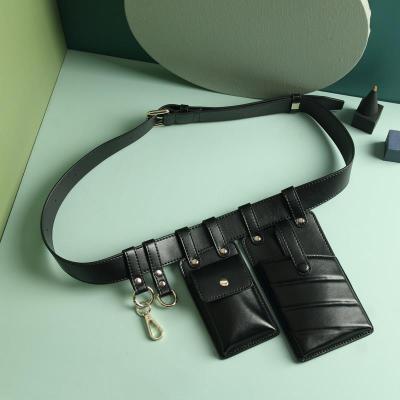 China KALANTA 2022 Luxury Anti-theft Money Purse Cell Phone Fashion Genuin Leather Belt Locks Chest Pack Single Shoulder Messenger Waist Bags for sale