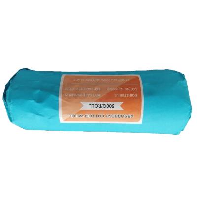 China Factory Supply Low Price Absorbent Cotton Wool Cotton Roll 500g zu verkaufen