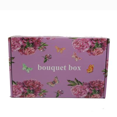 China Recyclable Corrugated Shipping Box For Flower Packaging Color Printing for sale