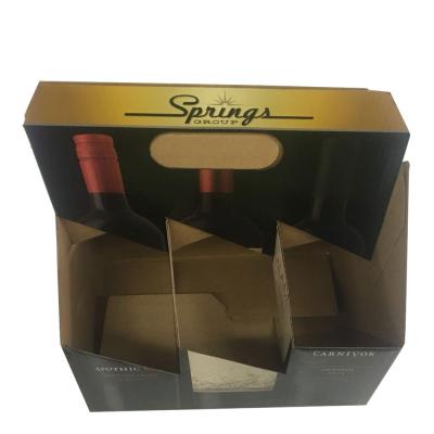 China Cheap Recyclable Portable Beer Carrier Wine Bottle Box 2 Pack Bottles Accept Custom Made for sale